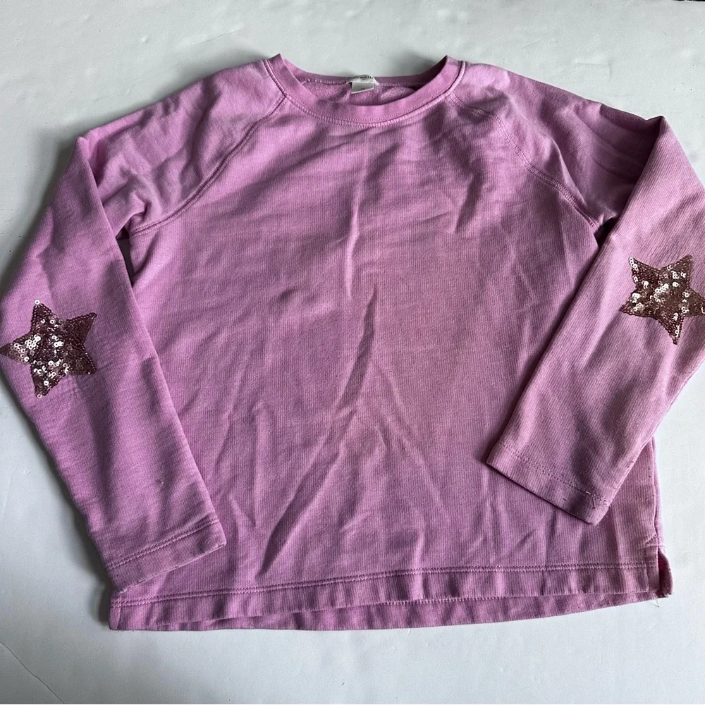Crewcuts crewneck sweatshirt with sequin star elbow patches